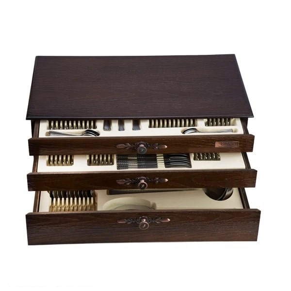 سرویس قاشق و چنگال 116 پارچه ناب استیل مدل برلین